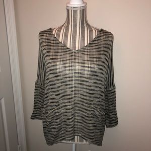 Eyeshadow Striped Knit Sweater